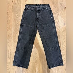 Men's Abercrombie & Fitch Black Baggy Jeans